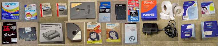 We supply tapes,printable sleeving and accessories for all makes and sizes of machines